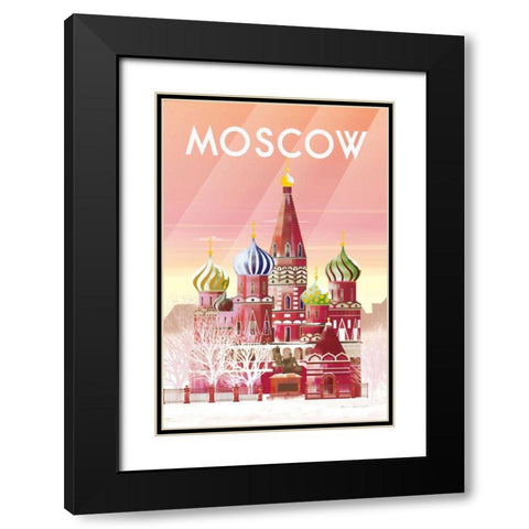 Moscow Black Modern Wood Framed Art Print with Double Matting by Escalante, Omar