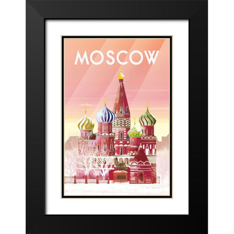 Moscow Black Modern Wood Framed Art Print with Double Matting by Escalante, Omar