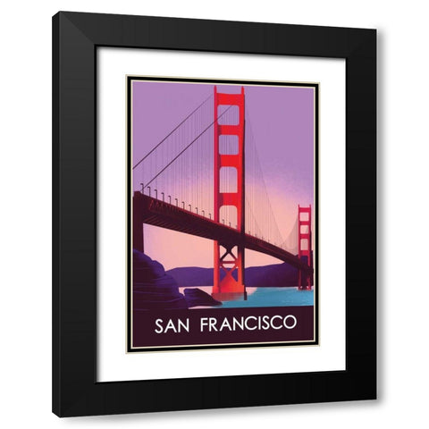 San Francisco I Black Modern Wood Framed Art Print with Double Matting by Escalante, Omar