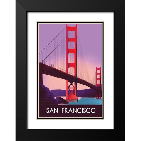 San Francisco I Black Modern Wood Framed Art Print with Double Matting by Escalante, Omar