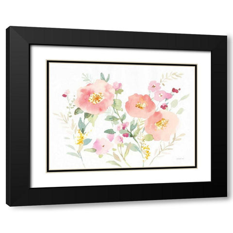 Watercolor Jewels I Black Modern Wood Framed Art Print with Double Matting by Nai, Danhui