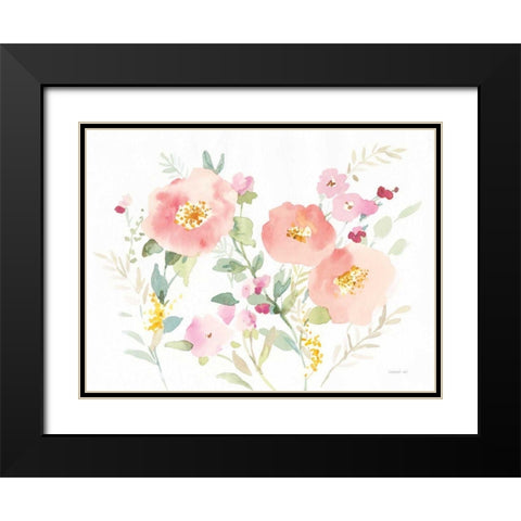 Watercolor Jewels I Black Modern Wood Framed Art Print with Double Matting by Nai, Danhui