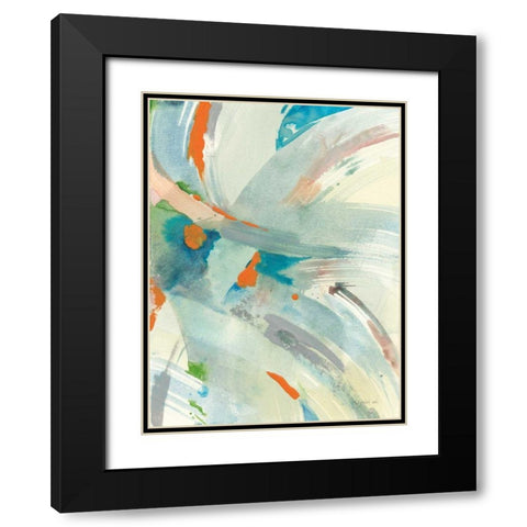 Spontaneous I Black Modern Wood Framed Art Print with Double Matting by Nai, Danhui