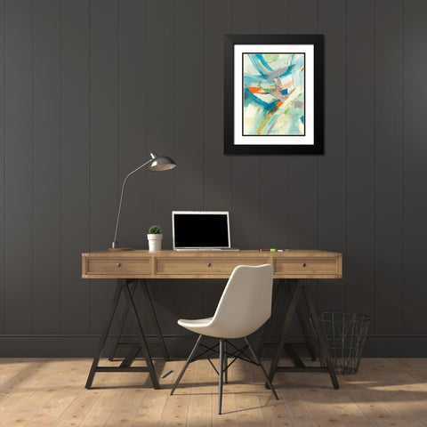 Spontaneous II Black Modern Wood Framed Art Print with Double Matting by Nai, Danhui