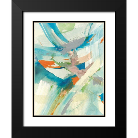 Spontaneous II Black Modern Wood Framed Art Print with Double Matting by Nai, Danhui