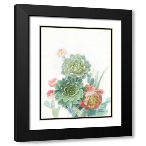 Pastel Desert I Black Modern Wood Framed Art Print with Double Matting by Nai, Danhui