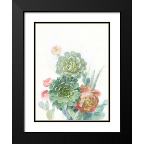 Pastel Desert I Black Modern Wood Framed Art Print with Double Matting by Nai, Danhui