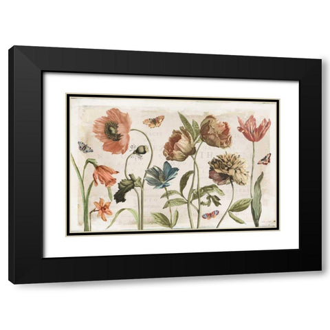 Antiquarian Blooms I Black Modern Wood Framed Art Print with Double Matting by Pertiet, Katie