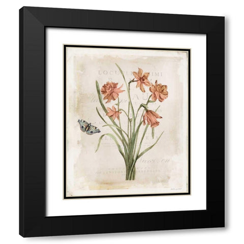 Antiquarian Blooms V Black Modern Wood Framed Art Print with Double Matting by Pertiet, Katie