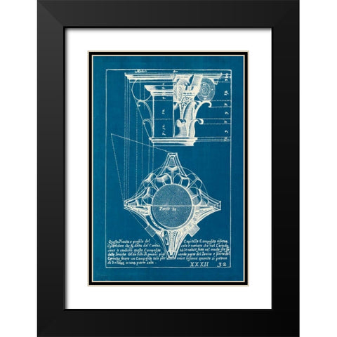 Architectural Drawings X Black Modern Wood Framed Art Print with Double Matting by Wild Apple Portfolio