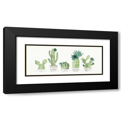 Sweet Succulents I Panel Black Modern Wood Framed Art Print with Double Matting by Studio, Pela