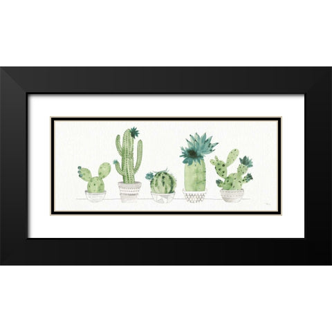 Sweet Succulents I Panel Black Modern Wood Framed Art Print with Double Matting by Studio, Pela
