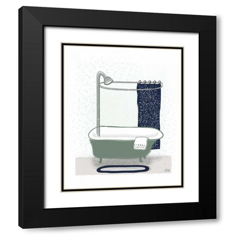 Bold Bath I BG Black Modern Wood Framed Art Print with Double Matting by Averinos, Melissa