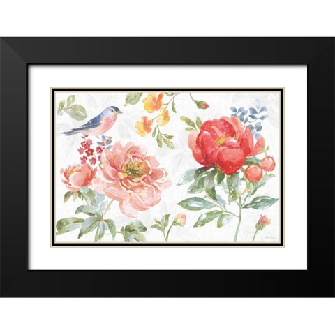 Floral Focus I Black Modern Wood Framed Art Print with Double Matting by Grove, Beth