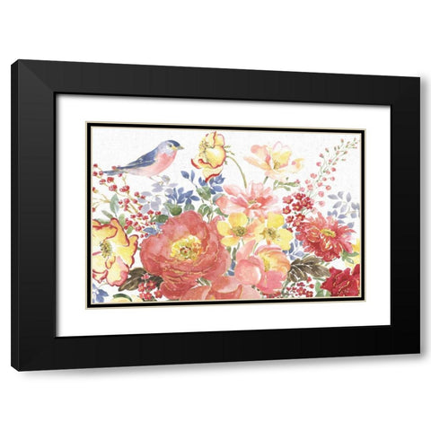 Floral Focus II Black Modern Wood Framed Art Print with Double Matting by Grove, Beth