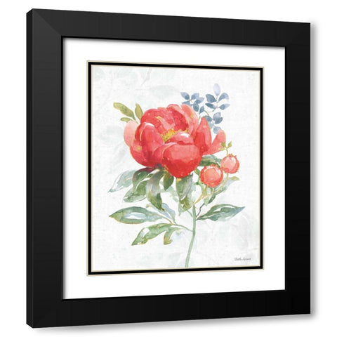 Floral Focus VII Black Modern Wood Framed Art Print with Double Matting by Grove, Beth