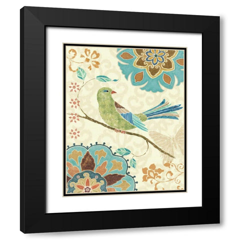 Eastern Tales Birds II Black Modern Wood Framed Art Print with Double Matting by Brissonnet, Daphne