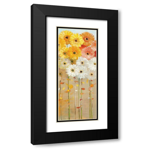 Daisies Fall I Black Modern Wood Framed Art Print with Double Matting by Nai, Danhui