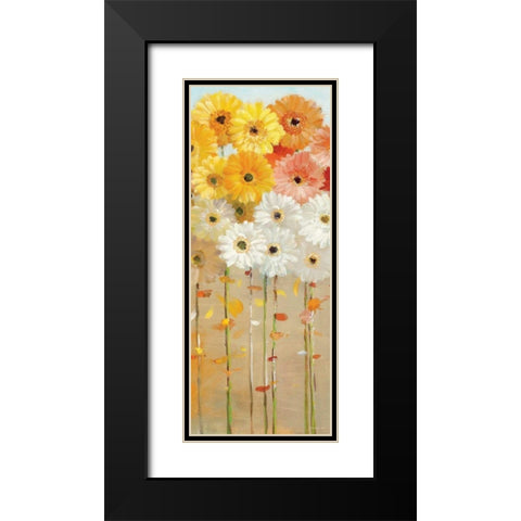 Daisies Fall I Black Modern Wood Framed Art Print with Double Matting by Nai, Danhui