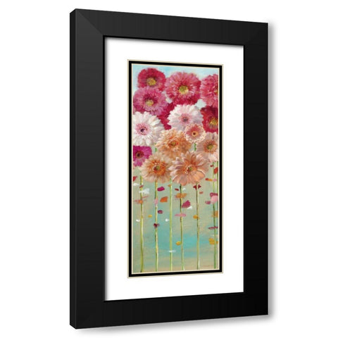 Daisies Spring I Black Modern Wood Framed Art Print with Double Matting by Nai, Danhui