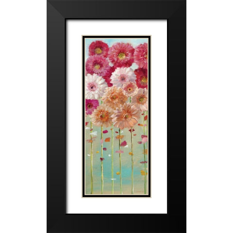 Daisies Spring I Black Modern Wood Framed Art Print with Double Matting by Nai, Danhui