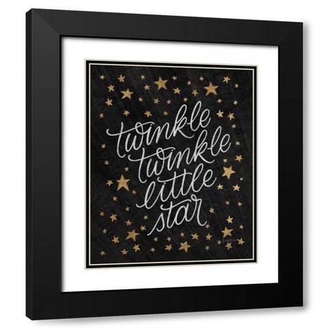 Boho Nursery VIII Black Gold Black Modern Wood Framed Art Print with Double Matting by Thorns, Becky