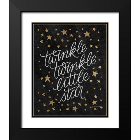 Boho Nursery VIII Black Gold Black Modern Wood Framed Art Print with Double Matting by Thorns, Becky
