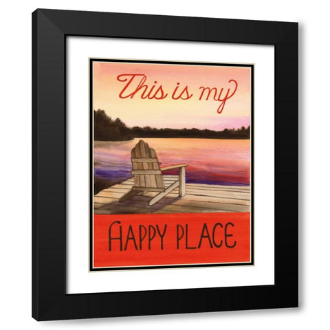 This is my Happy Place Black Modern Wood Framed Art Print with Double Matting by McKenna, Kathleen Parr