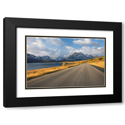 Going To The Sun Road Black Modern Wood Framed Art Print with Double Matting by Majchrowicz, Alan