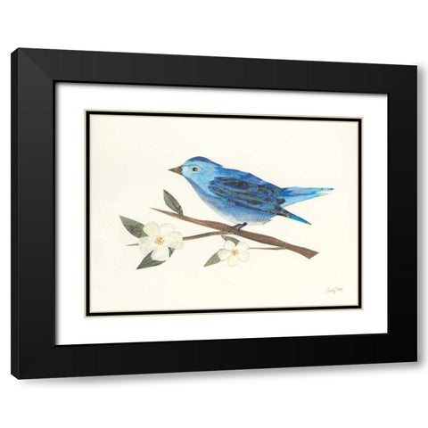 Birds and Blossoms II Black Modern Wood Framed Art Print with Double Matting by Prahl, Courtney