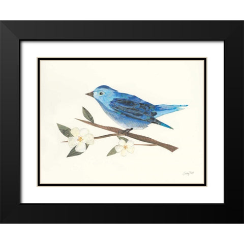 Birds and Blossoms II Black Modern Wood Framed Art Print with Double Matting by Prahl, Courtney