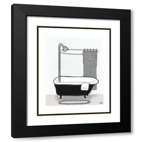 Bold Bath I Neutral Black Modern Wood Framed Art Print with Double Matting by Averinos, Melissa
