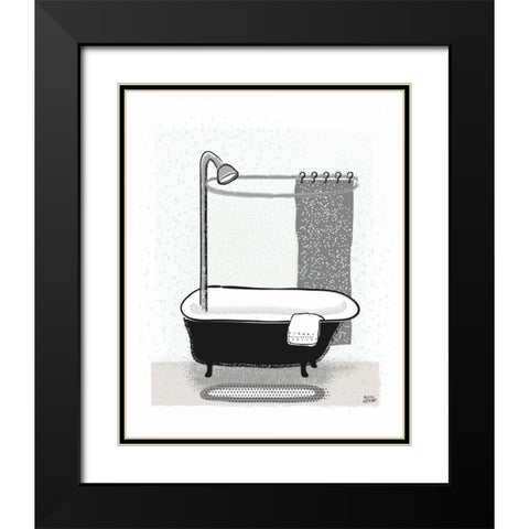 Bold Bath I Neutral Black Modern Wood Framed Art Print with Double Matting by Averinos, Melissa