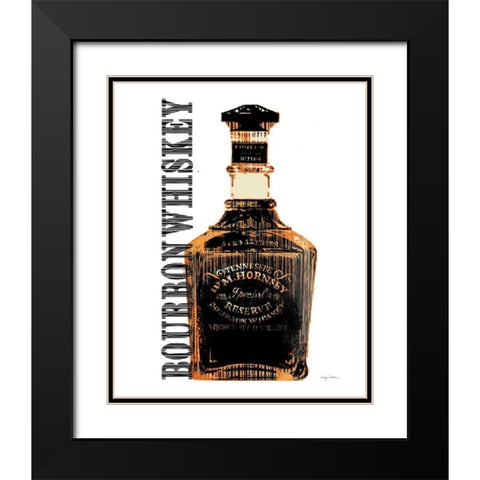 Bourbon Whiskey Black Modern Wood Framed Art Print with Double Matting by Tillmon, Avery