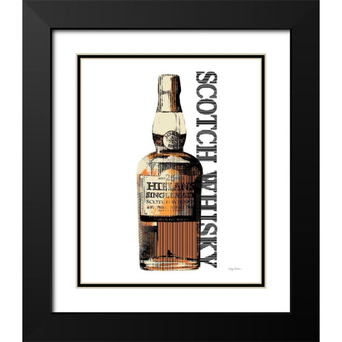 Scotch Whisky Black Modern Wood Framed Art Print with Double Matting by Tillmon, Avery