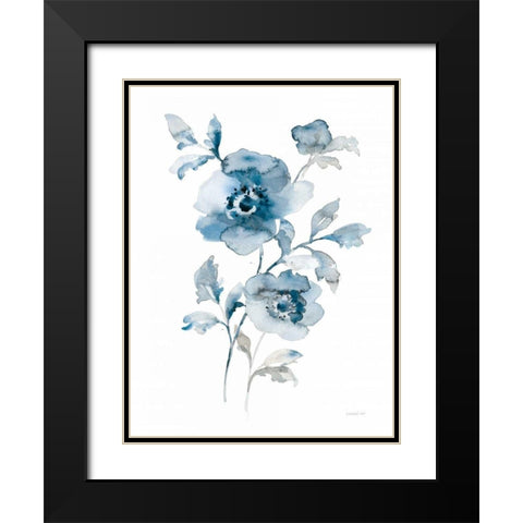Blues of Summer II Black Modern Wood Framed Art Print with Double Matting by Wild Apple