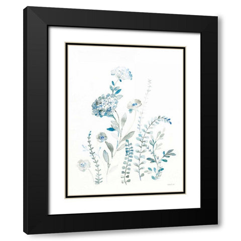 Malmo Garden III Black Modern Wood Framed Art Print with Double Matting by Nai, Danhui