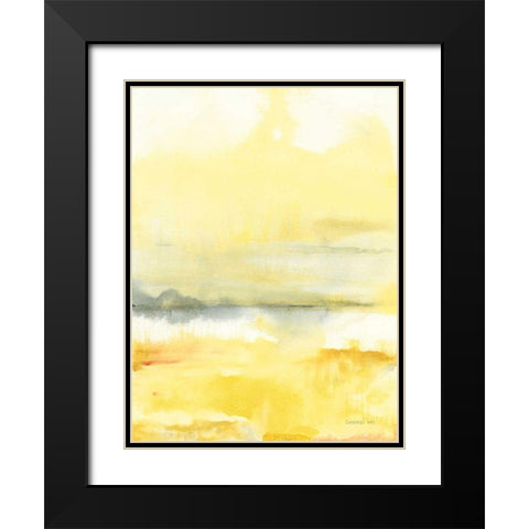 Saffron I Black Modern Wood Framed Art Print with Double Matting by Nai, Danhui