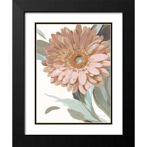 Jewel of the Garden II Pastel Black Modern Wood Framed Art Print with Double Matting by Nai, Danhui