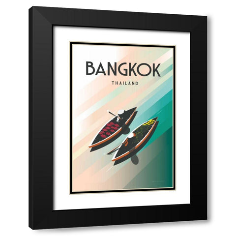 Bangkok Thailand Black Modern Wood Framed Art Print with Double Matting by Escalante, Omar