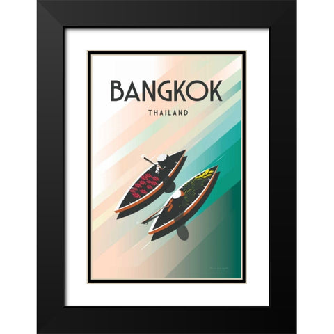 Bangkok Thailand Black Modern Wood Framed Art Print with Double Matting by Escalante, Omar