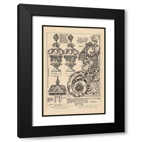 English Renaissance II Black Modern Wood Framed Art Print with Double Matting by Wild Apple Portfolio