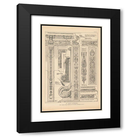 English Renaissance V Black Modern Wood Framed Art Print with Double Matting by Wild Apple Portfolio