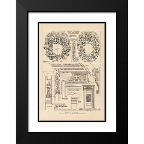 English Renaissance IX Black Modern Wood Framed Art Print with Double Matting by Wild Apple Portfolio