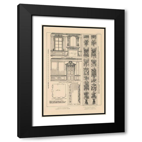 English Renaissance X Black Modern Wood Framed Art Print with Double Matting by Wild Apple Portfolio