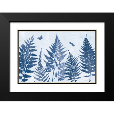 True Blue II Black Modern Wood Framed Art Print with Double Matting by Pertiet, Katie