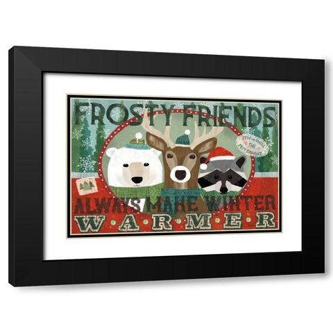 Holiday Likeness I Black Modern Wood Framed Art Print with Double Matting by Charron, Veronique