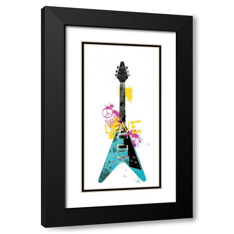 Garage Band III Graffiti Black Modern Wood Framed Art Print with Double Matting by Schick, Mike