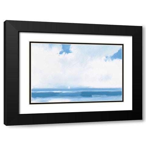 Oceanview Sail Black Modern Wood Framed Art Print with Double Matting by Wiens, James