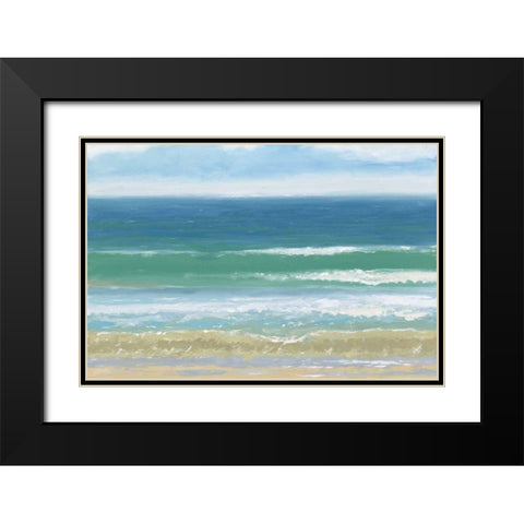 Shoreline Black Modern Wood Framed Art Print with Double Matting by Wiens, James